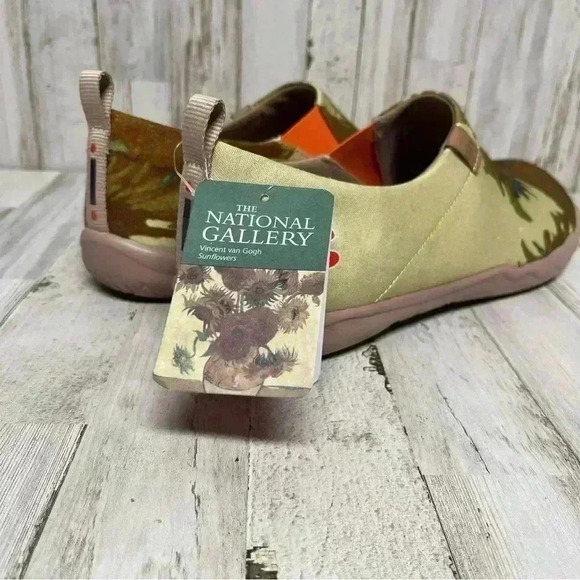 UIN Men's Walking Shoes Canvas Casual Comfort Loafers (Van Gogh Sunflowers) - Picture 4 of 12